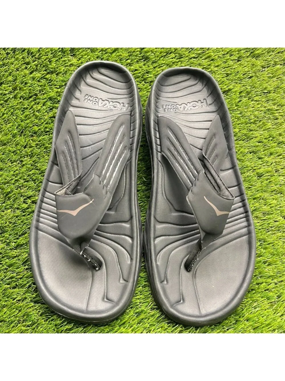 Hoka One One Ora Recovery Flip Mens Size 12 Black Beach Outdoor Thong Sandals